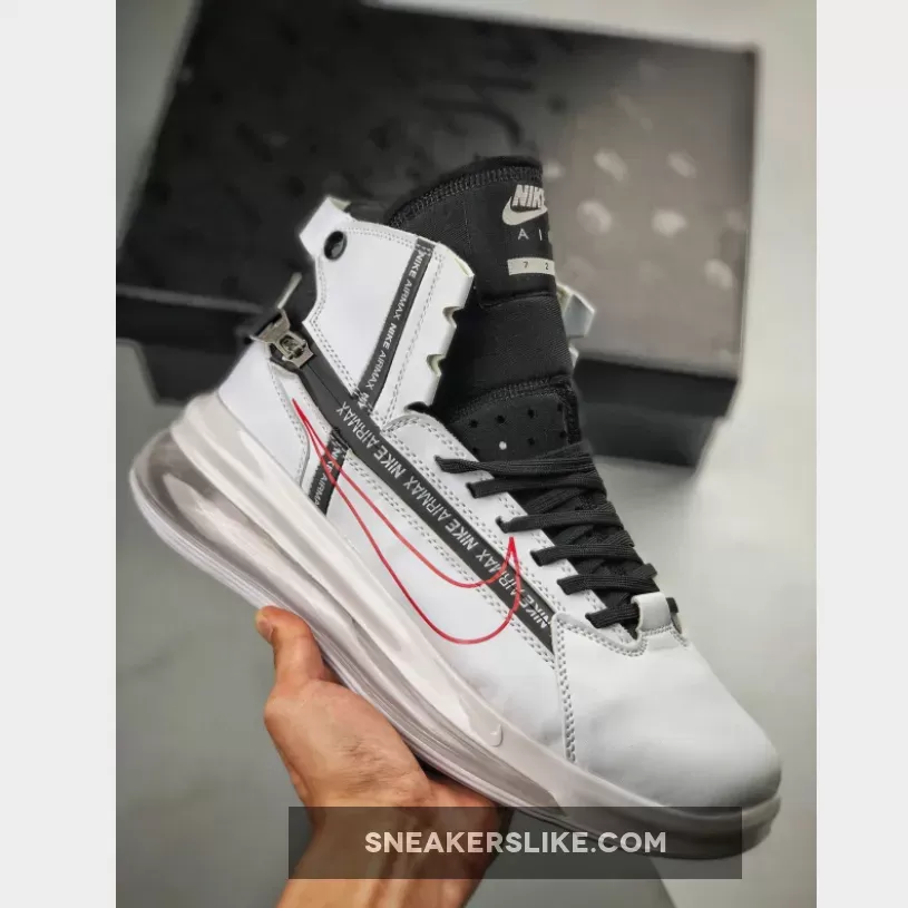 Nike Air Max 720 Saturn White/Black-University Red AO2110-100 Brand New