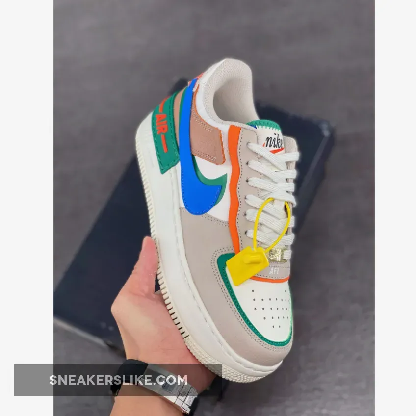 Nike Air Force 1 Shadow First Use Multi CI0919-109 nike air force 1 shadow blue and green