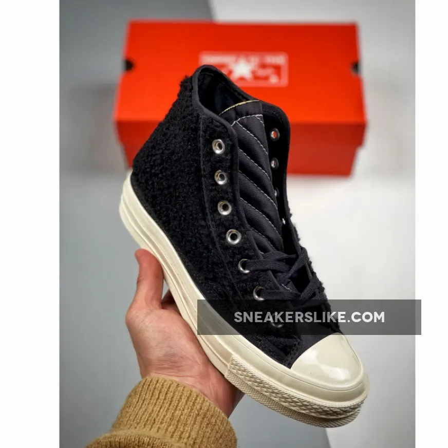 Converse Chuck 70 Varsity Hi Sherpa Black Egret / black sherpa converse