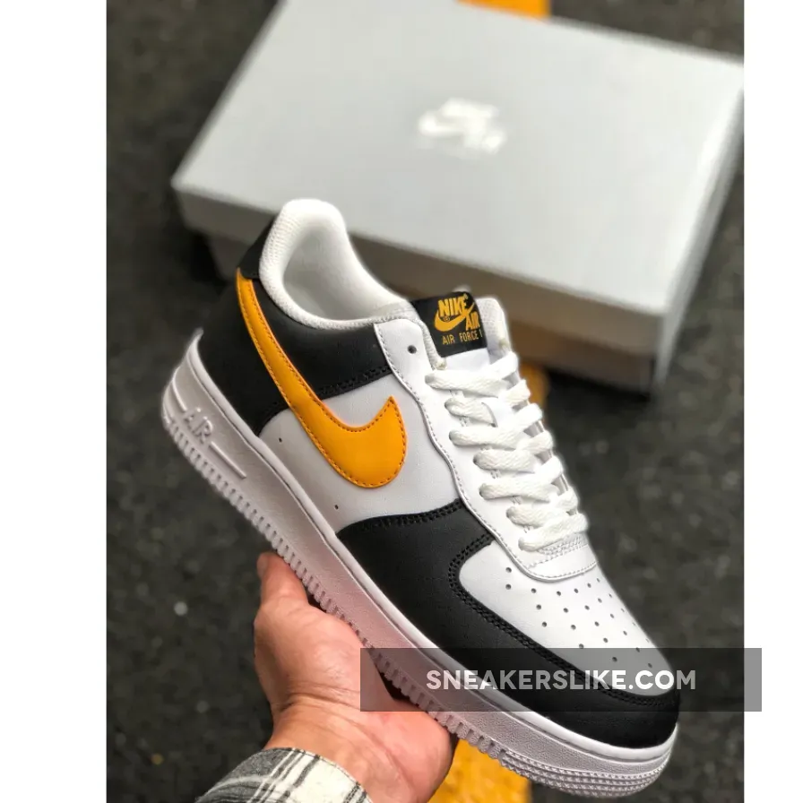 Nike Air Force 1 Low 'Taxi' Black/University Gold-White / taxi air force 1