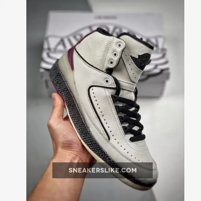 A Ma Maniére X Air Jordan 2 Airness Sail/Black-Burgundy Crush Jordan 2 A Ma Maniere