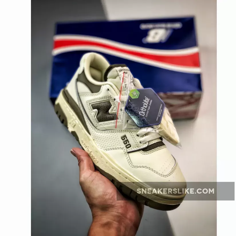 Aime Leon Dore x New Balance 550 White Olive new balance 550 olive