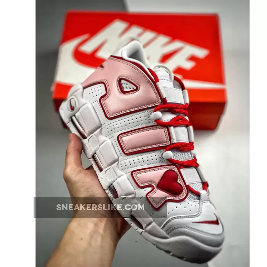 Custom Nike Air More Uptempo Love White Red Outlet