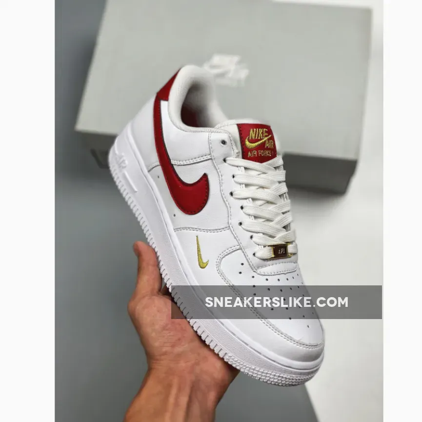 Nike Air Force 1 07 White Gym Red For Womens CZ0270-104 - air force 1 07 red