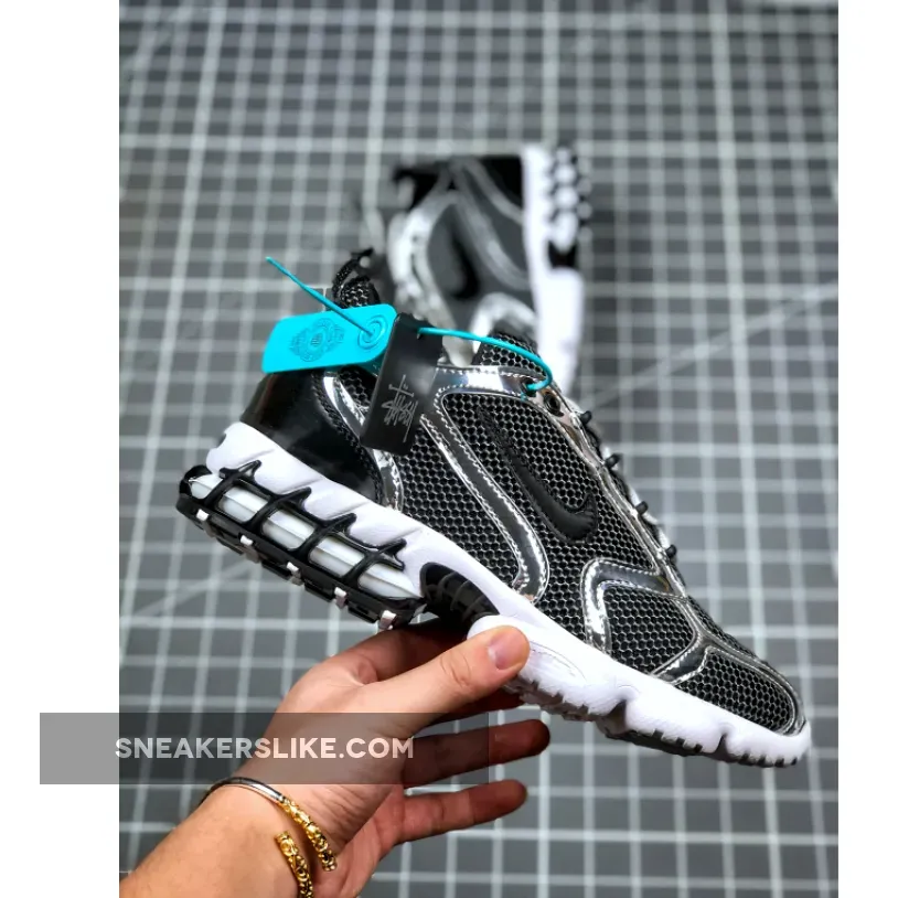Stussy X Nike Air Zoom Spiridon Caged 2 Pure Platinum/Black-White CU1854-001 New Releases