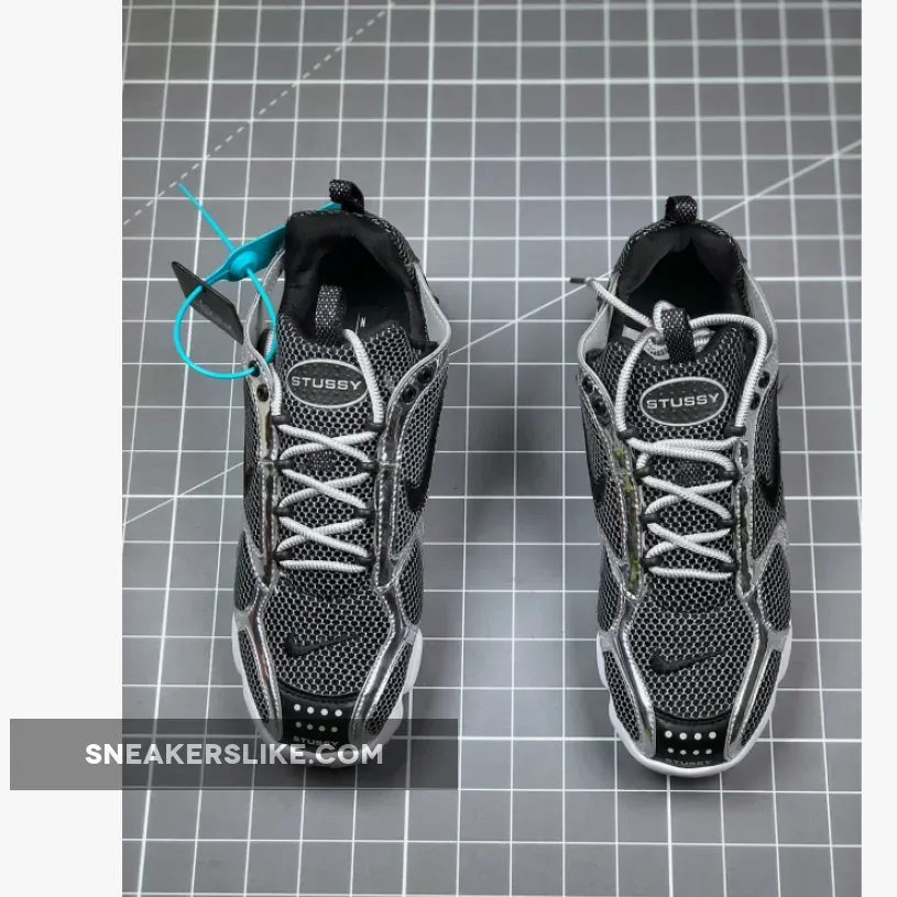 Stussy X Nike Air Zoom Spiridon Caged 2 Pure Platinum/Black-White CU1854-001 New Releases