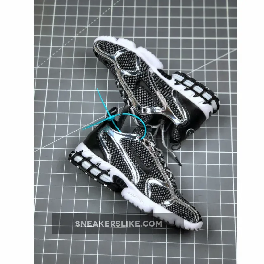 Stussy X Nike Air Zoom Spiridon Caged 2 Pure Platinum/Black-White CU1854-001 New Releases