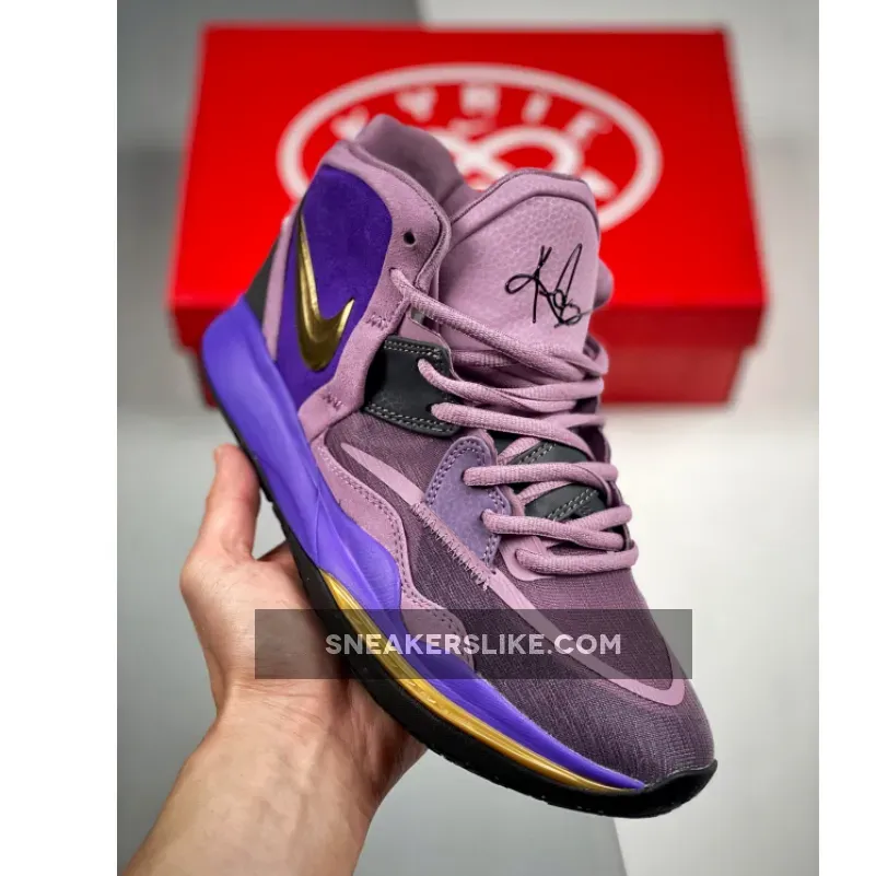 Nike Kyrie 8 Purple Black Glod #kyrie shoes black