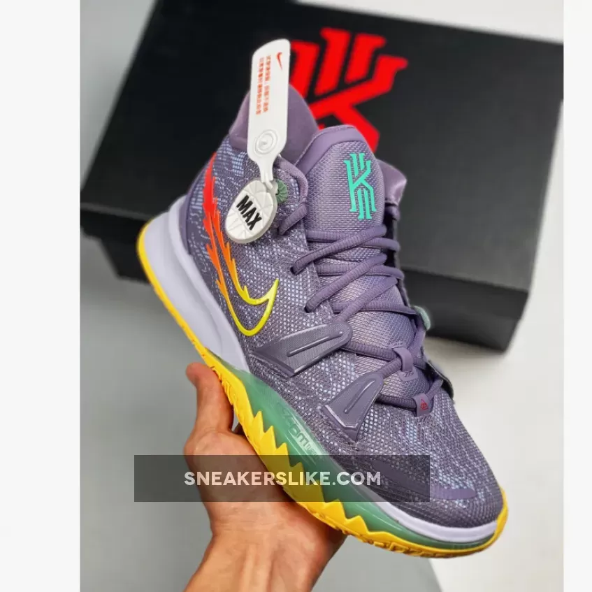 Nike Kyrie 7 Gray Yellow Basketball Shoes - kyrie 7 red