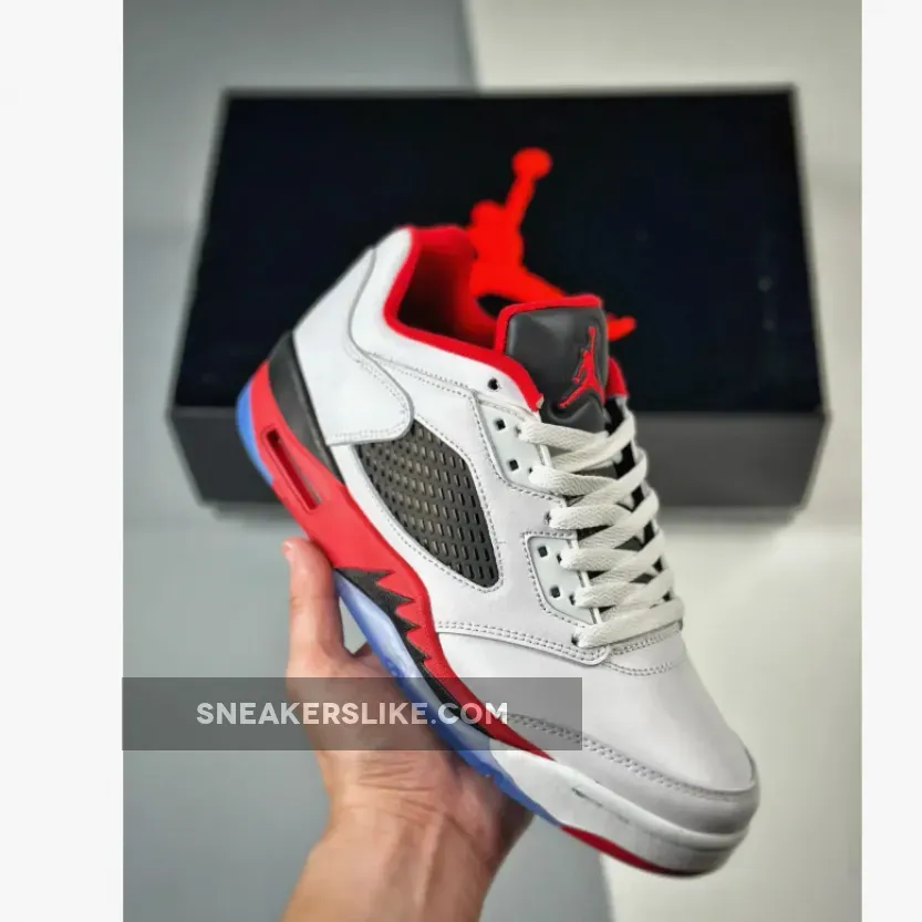Air Jordan 5 Low 'Fire Red' White/Fire Red-Black / Fire Red Low 5s