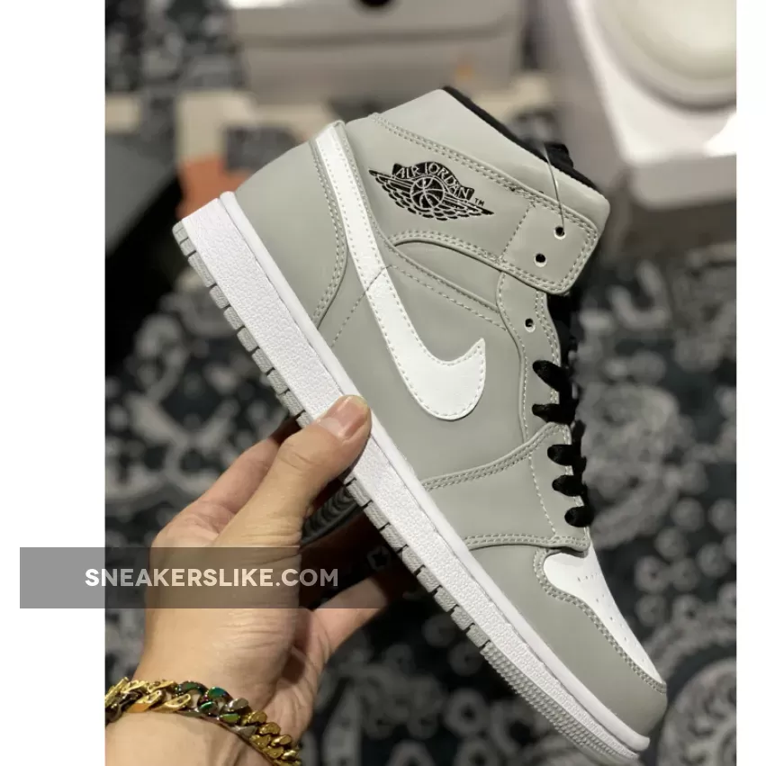Jordan 1 Mid Grey 554724-046 Outlet