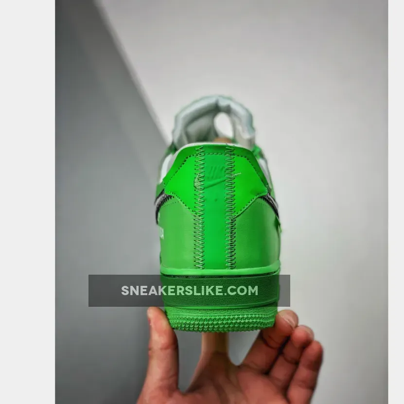 White Green Air Force 1 / Off-White x Nike Air Force 1 Low Light Green Spark/Metallic Silver