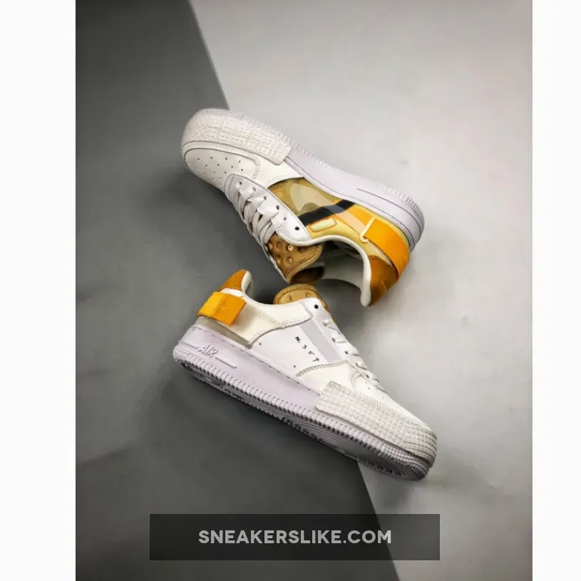 Nike Air Force 1 Low Type White Gold Yellow / nike air force 1 n 354 price