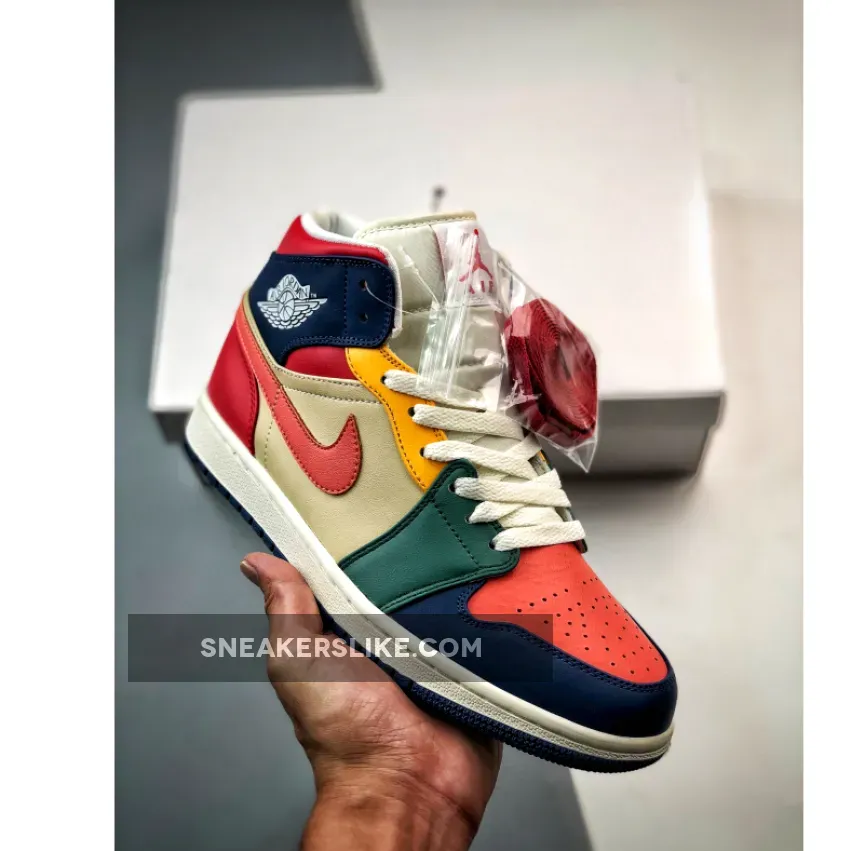 Air Jordan 1 Mid Seven-Colour For Womens DN3738-400 air jordan 1 mid multi-color