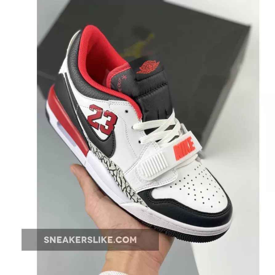 Jordan Legacy 312 Low 23 White Black Red FJ7221-101 Restock