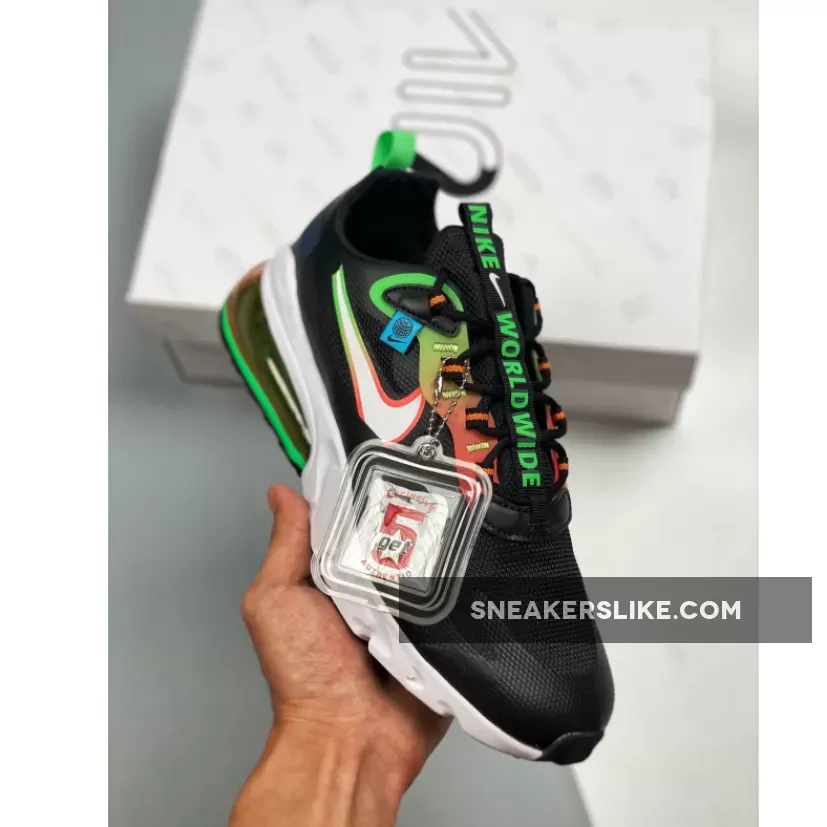 Nike Air Max 270 React 'Worldwide' Black CK6457-001 nike air max 270 react worldwide
