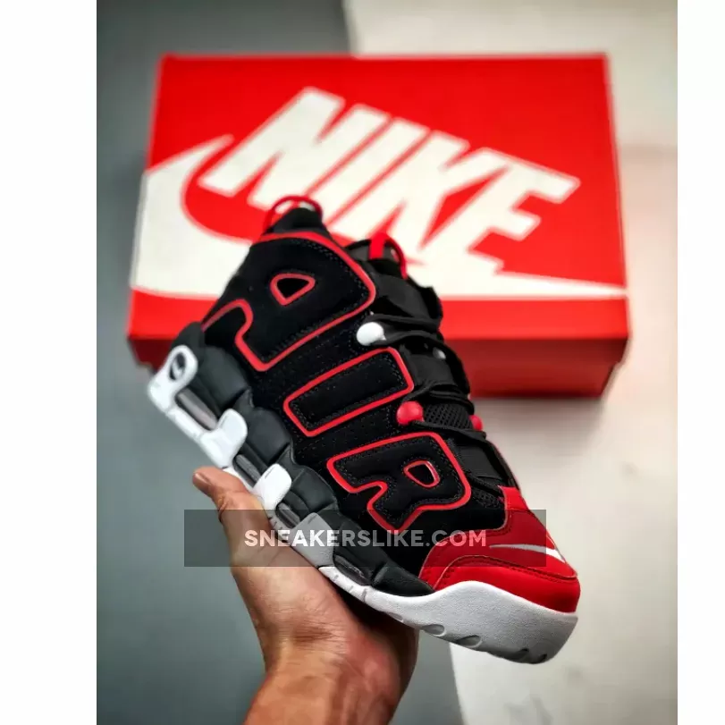 Nike Air More Uptempo Red Toe Black University Red-white 96 Where To Buy