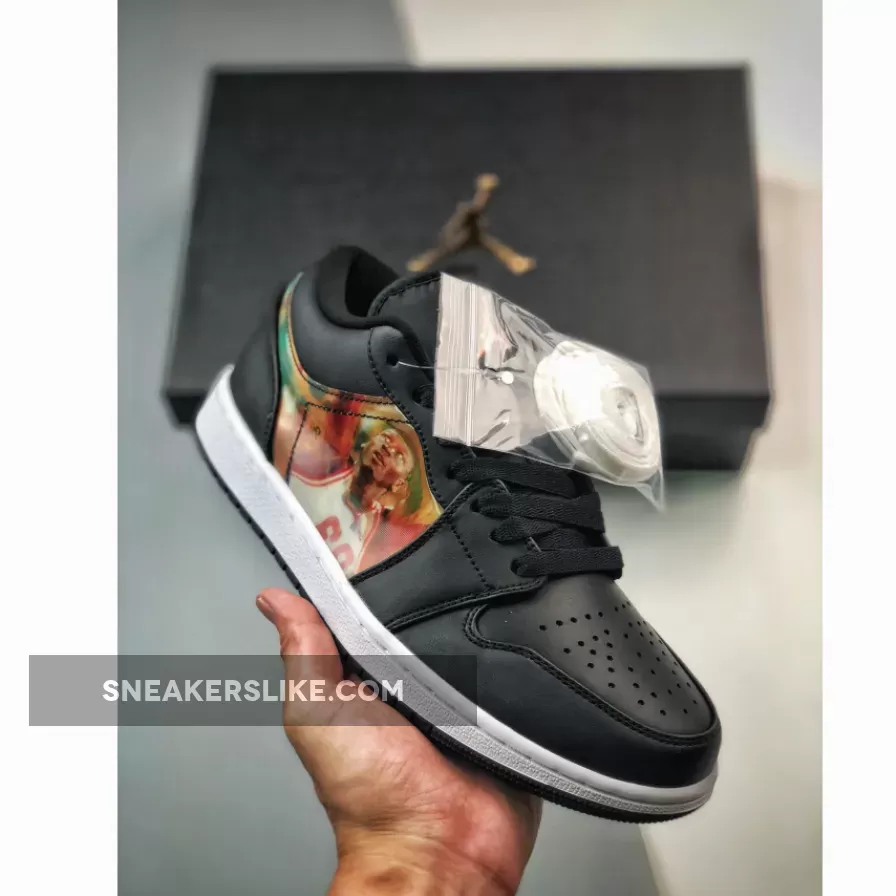 Air Jordan 1 Low 'Hologram' Black/New Emerald-Taxi-Dark Concord-Red Air Jordan 1 Low Dark Concord