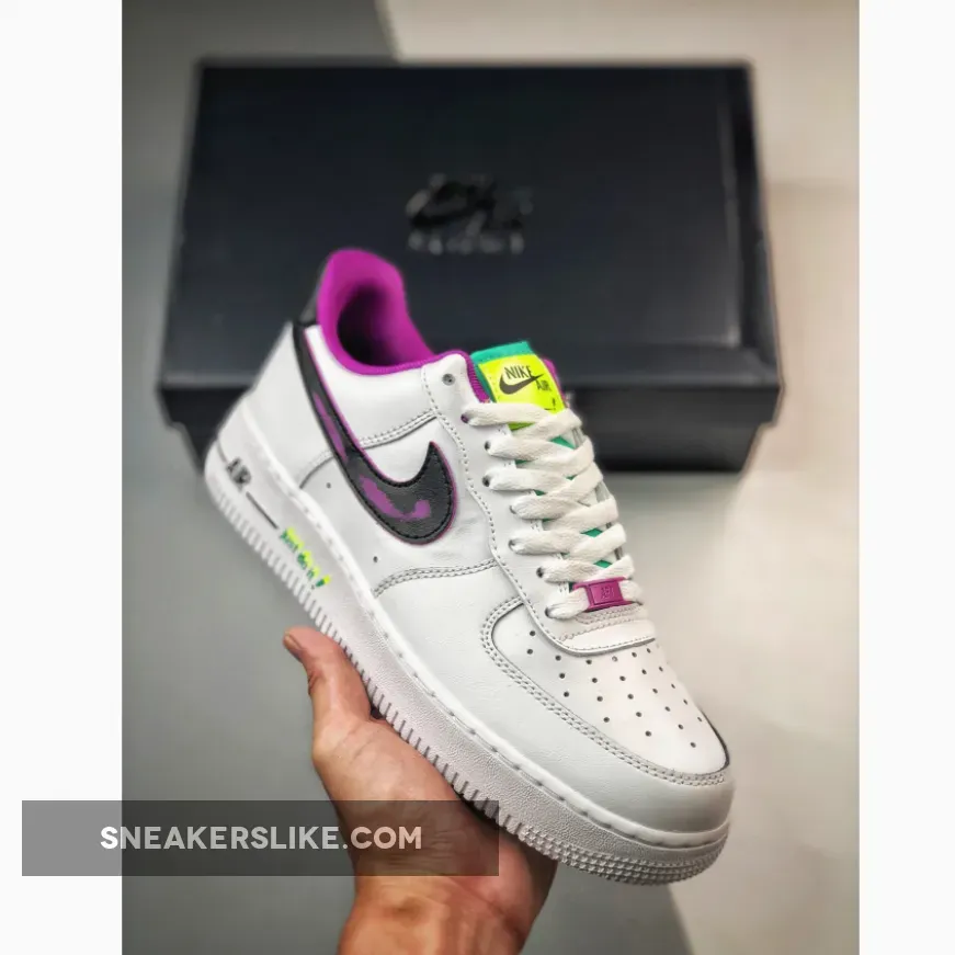 Nike Air Force 1 'Just Do It!' White Purple Black DX3933-100 Just Do It Af1