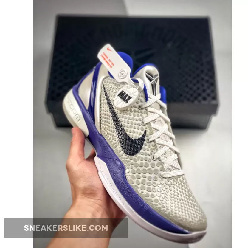Nike Kobe 6 White/Black/Neutral Grey/Concord Men Kobe 6
