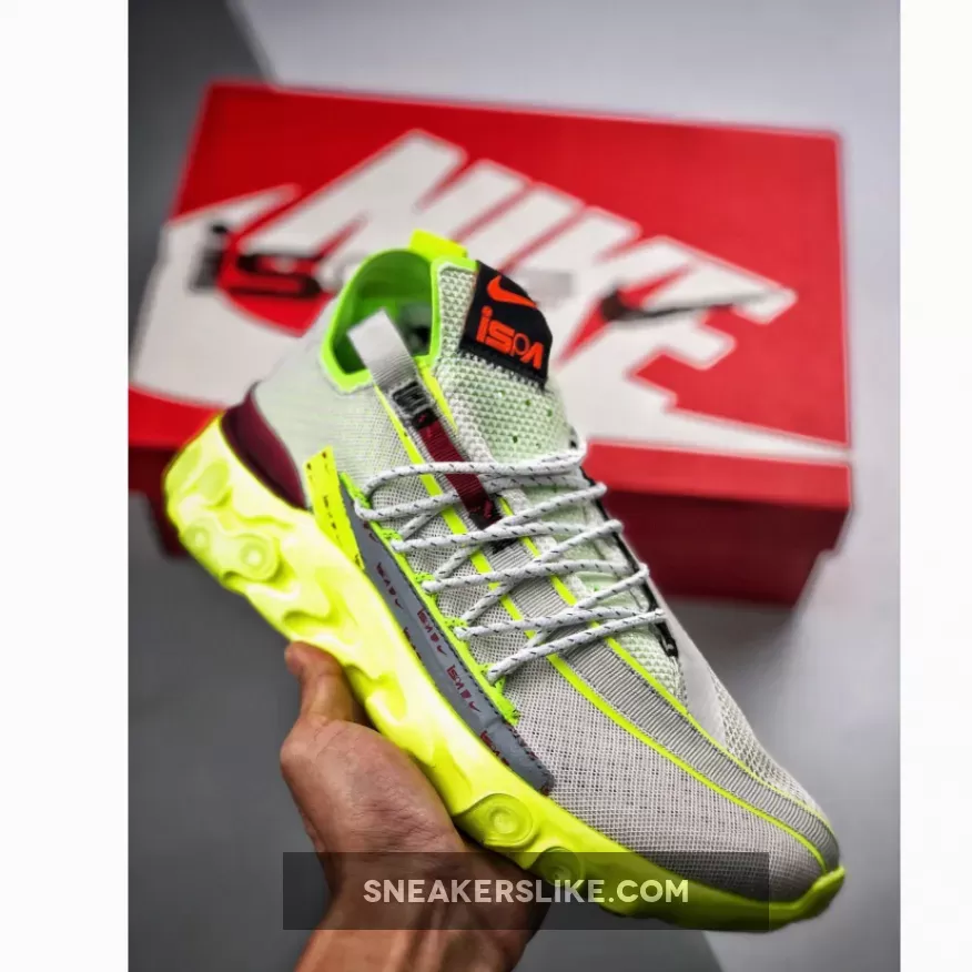 Nike React WR ISPA Pure Platinum/Team Red-Volt Glow CT2692-002 New Releases
