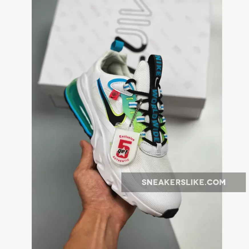 Nike Air Max 270 React 'Worldwide Pack' White Green CK6457-100 - nike air max 270 react worldwide
