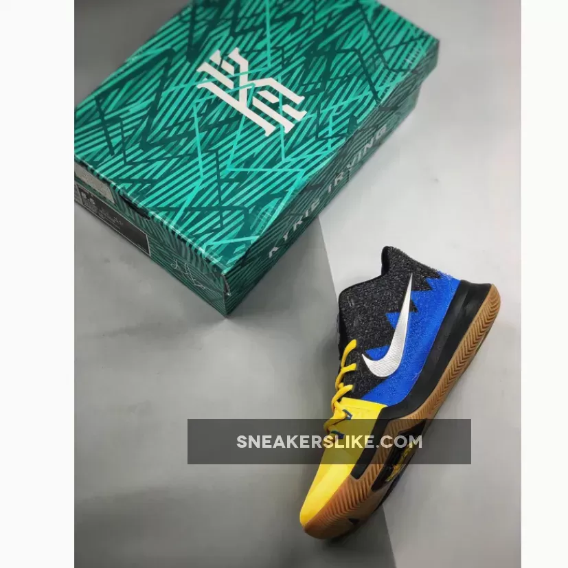Nike Kyrie 3 'What The' University Gold/Blue Glow-Black / kyrie 3 blue
