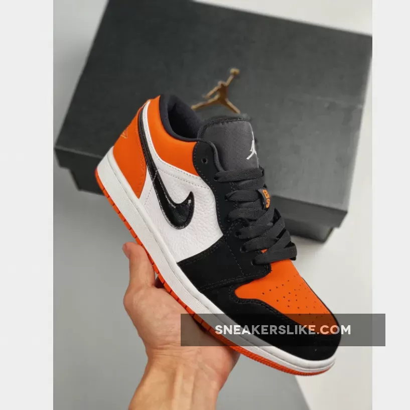 Air Jordan 1 Low 'Shattered Backboard' White/Black-Starfish - air jordan 1 low shattered backboard starfish
