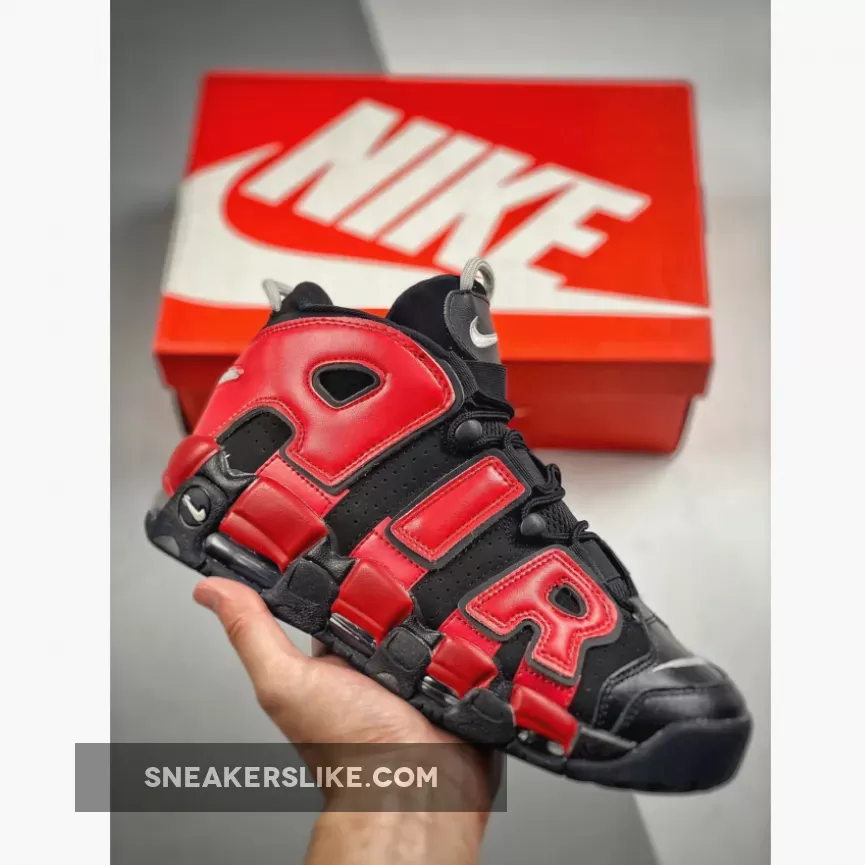 Nike Air More Uptempo Black Red Navy DJ4400-001 / nike uptempo black and red
