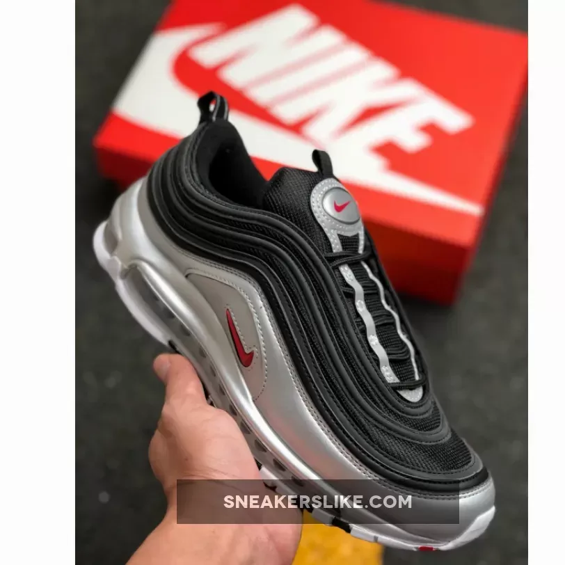 Nike Air Max 97 Black Silver AT5458-001 / air max 97 black varsity red