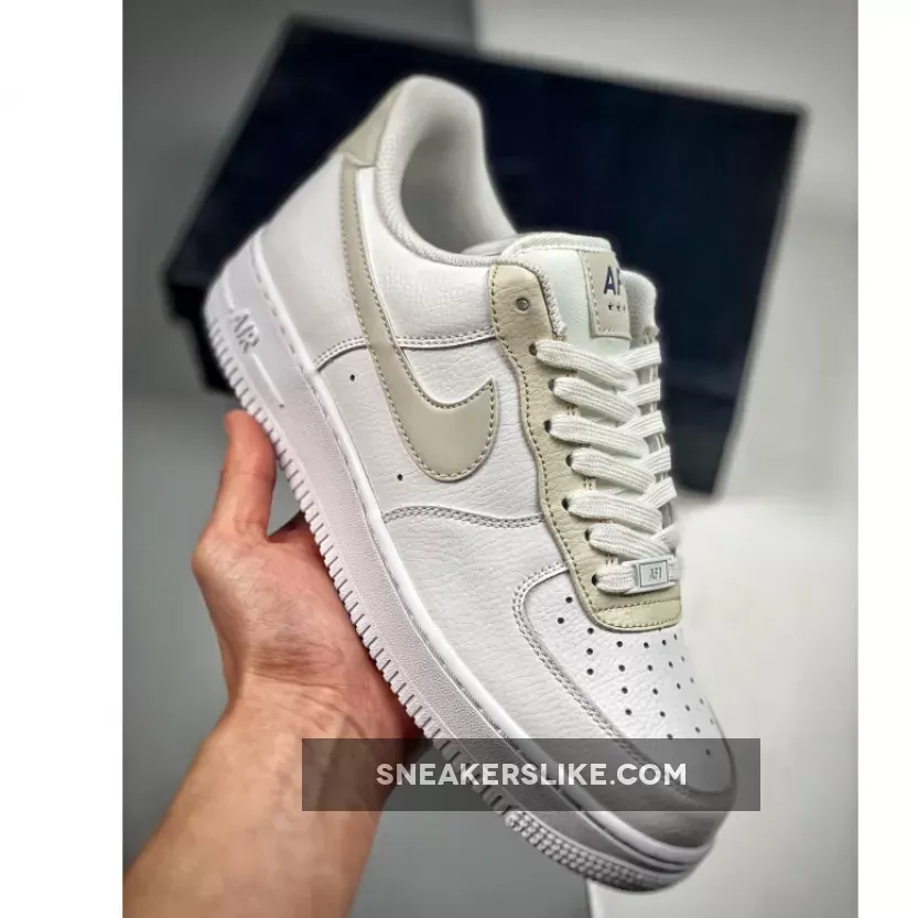 Nike Air Force 1 Low Summit White/Deep Royal-Light Bone 315115-168 / af1 light bone