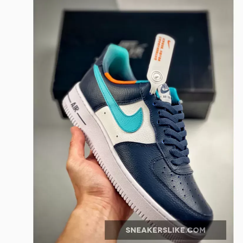 Nike Air Force 1 Low EMB Thunder Blue Washed Teal Nike Air Force 1 Emb