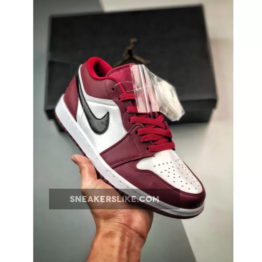 Air Jordan 1 Low Noble Red/White/Black #jordan 1 low noble red white laces