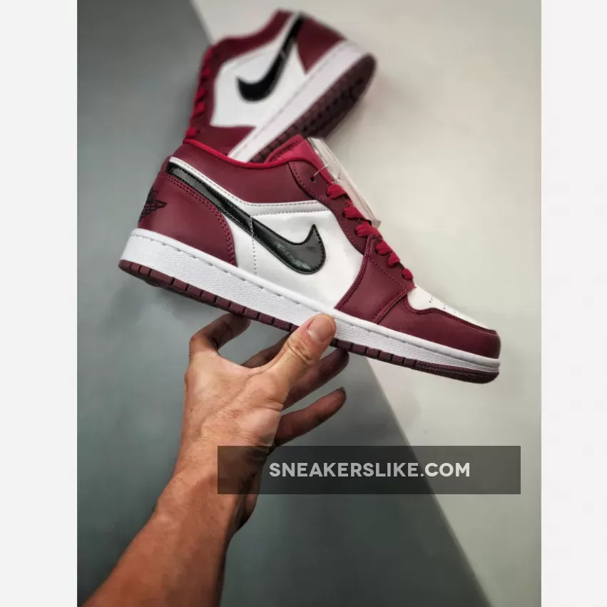 Air Jordan 1 Low Noble Red/White/Black #jordan 1 low noble red white laces