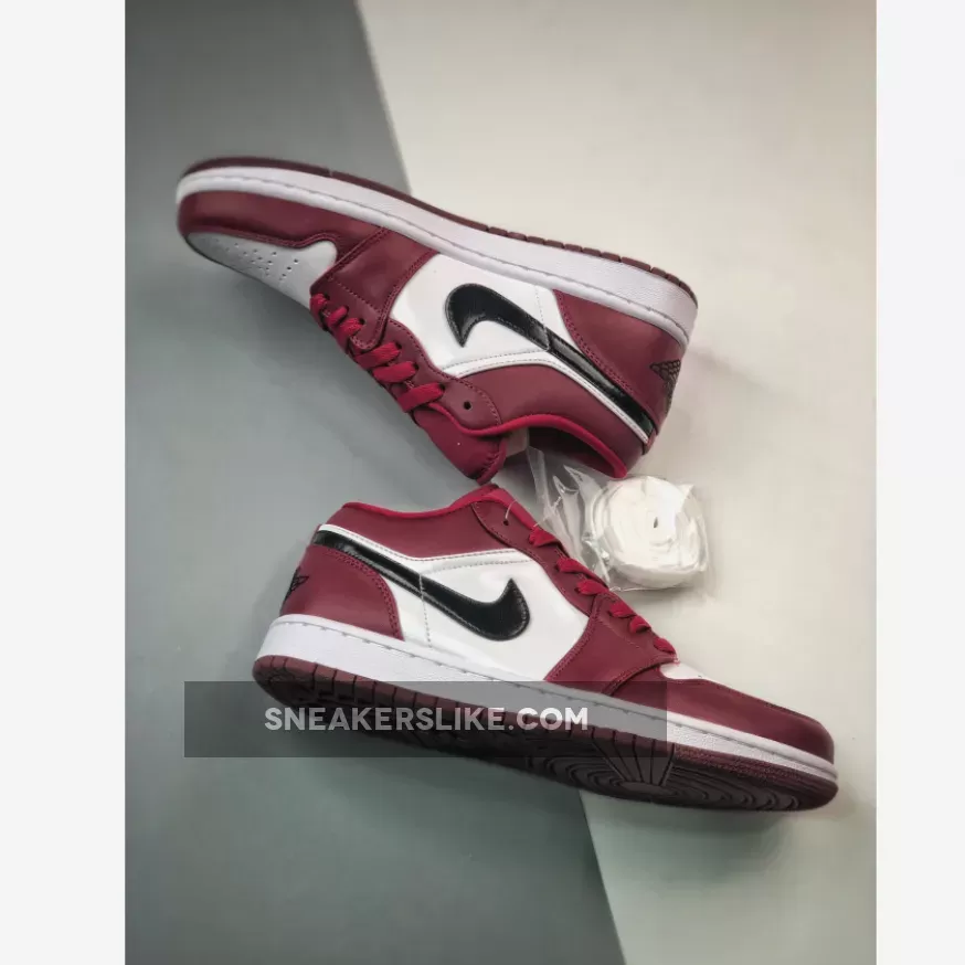 Air Jordan 1 Low Noble Red/White/Black #jordan 1 low noble red white laces