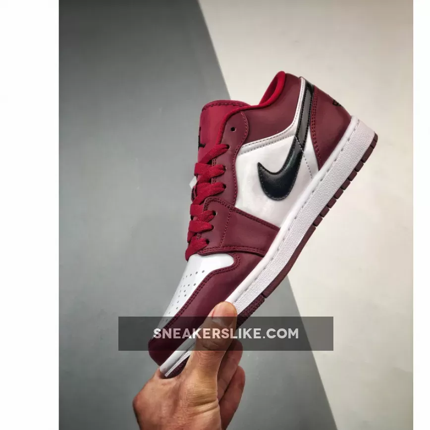 Air Jordan 1 Low Noble Red/White/Black #jordan 1 low noble red white laces