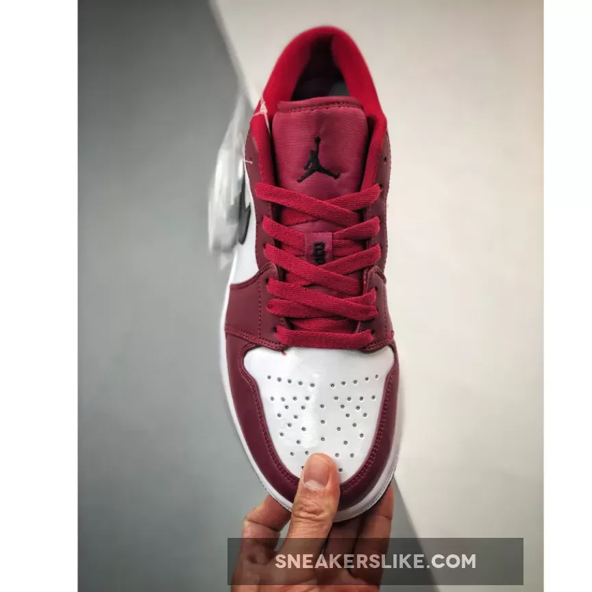 Air Jordan 1 Low Noble Red/White/Black #jordan 1 low noble red white laces
