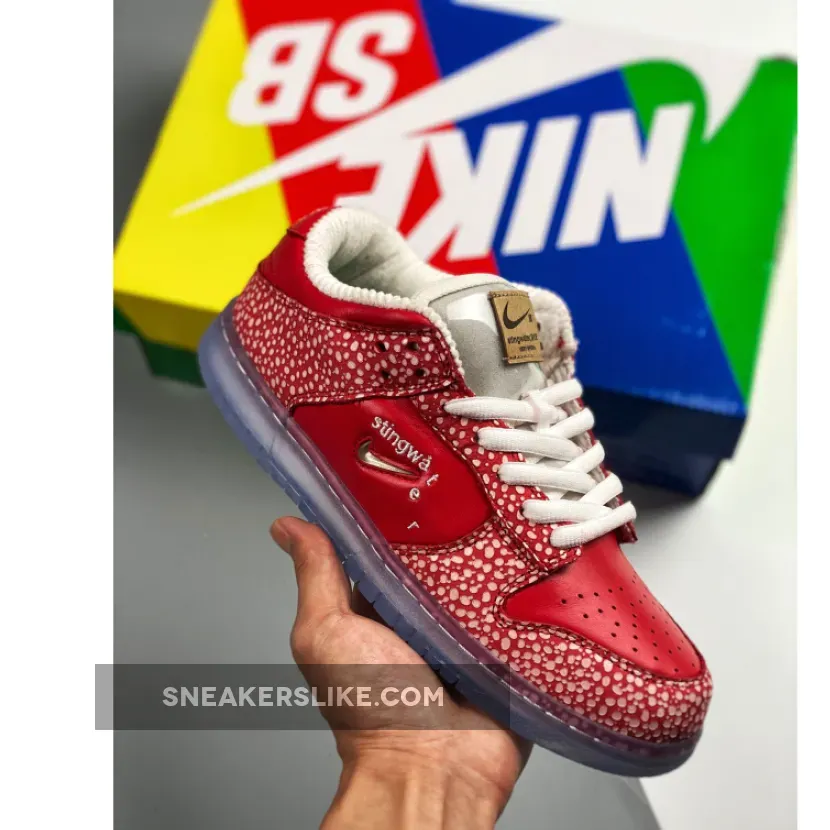 Stingwater x Nike SB Dunk Low 'Magic Mushroom' University Red/White / spring water dunks