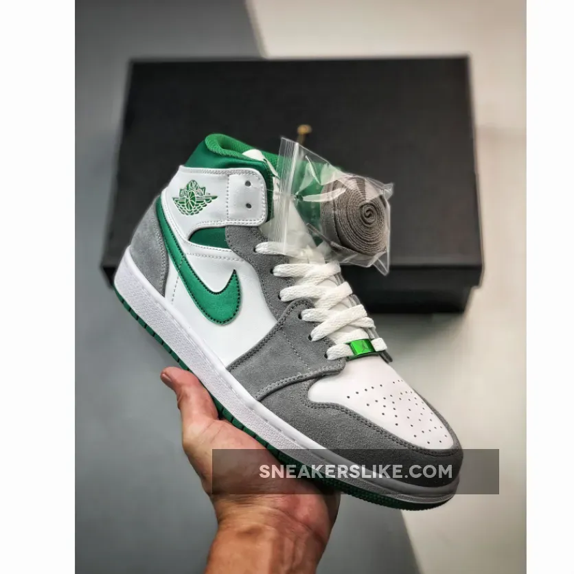 Women Air Jordan 1 Mid Green Grey DC7294-103 / white green jordan 1 Women Air Jordan 1 Mid Green Grey DC7294-103 / white green jordan 1