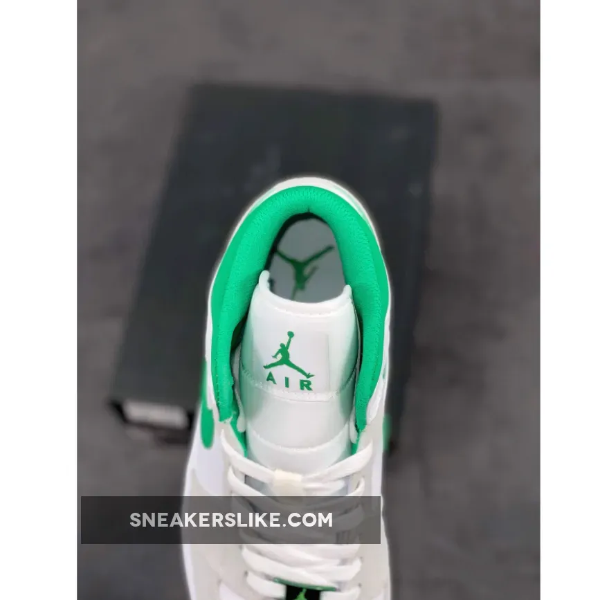 Women Air Jordan 1 Mid Green Grey DC7294-103 / white green jordan 1