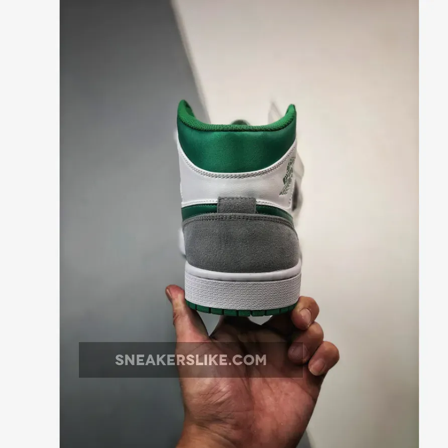 Women Air Jordan 1 Mid Green Grey DC7294-103 / white green jordan 1