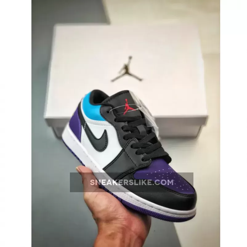 Air Jordan 1 Low Court Purple Tropical Twist / Jordan 1 Low Black And Purple 553558-154