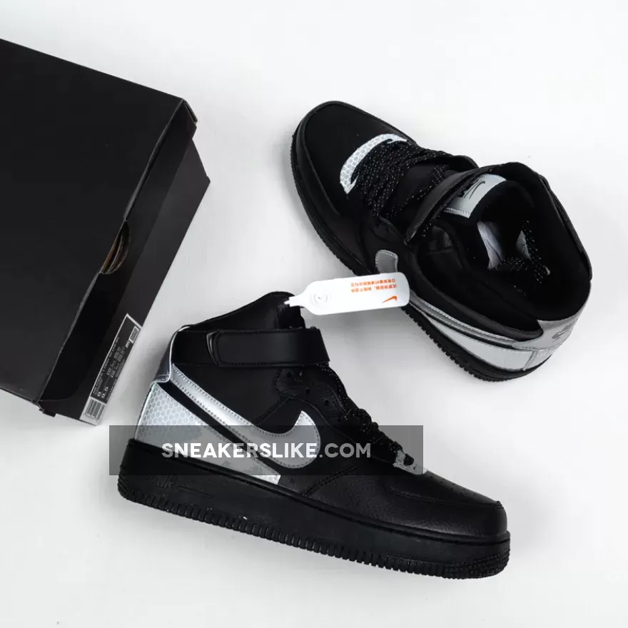 3M X Nike Air Force 1 High Black Silver CU4159-001 Outlet