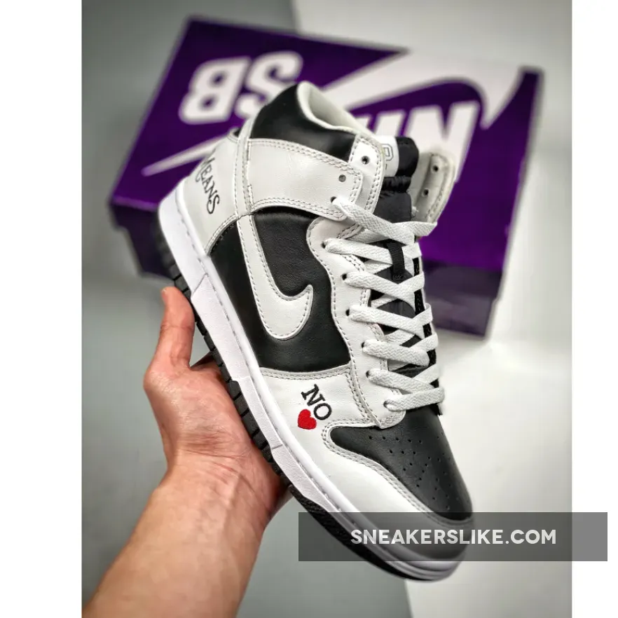 Supreme x Nike SB Dunk High 'By Any Means' White Black DN3741-002 by any means jordan 1