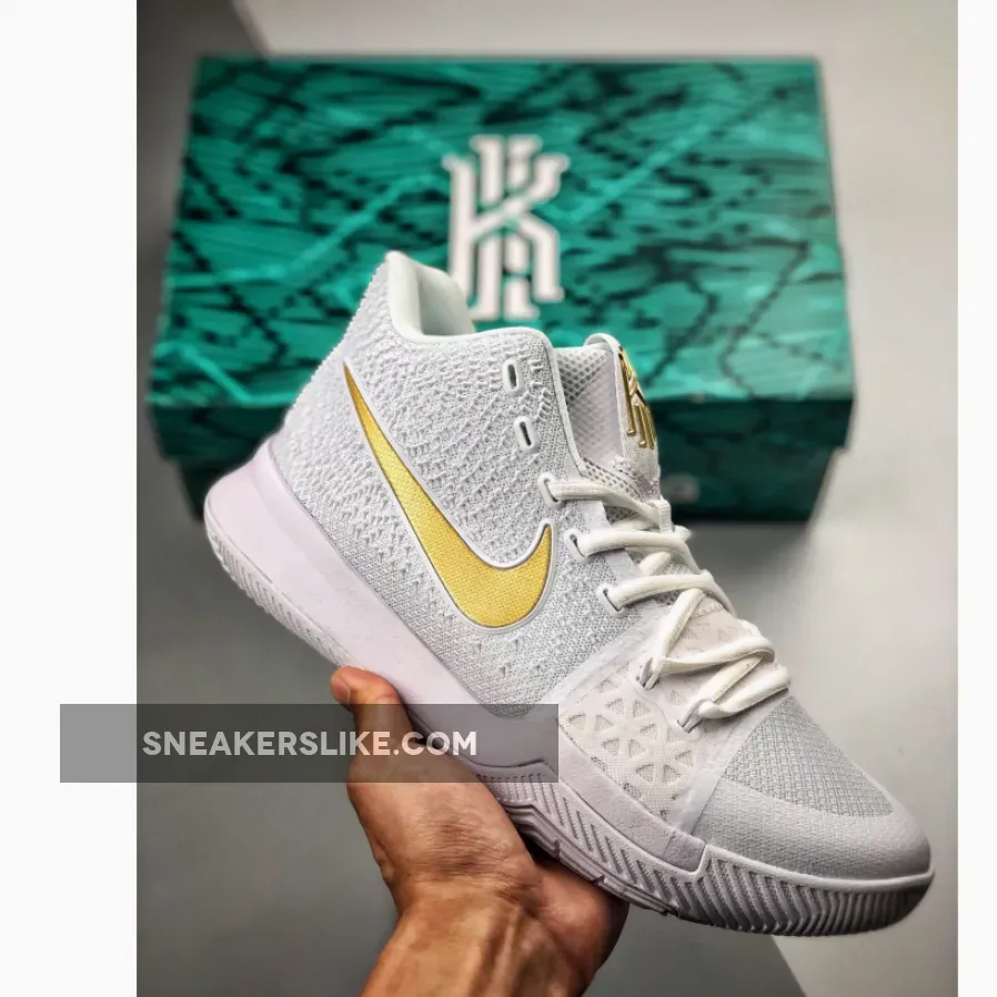 Nike Kyrie 3 White/Metallic Gold