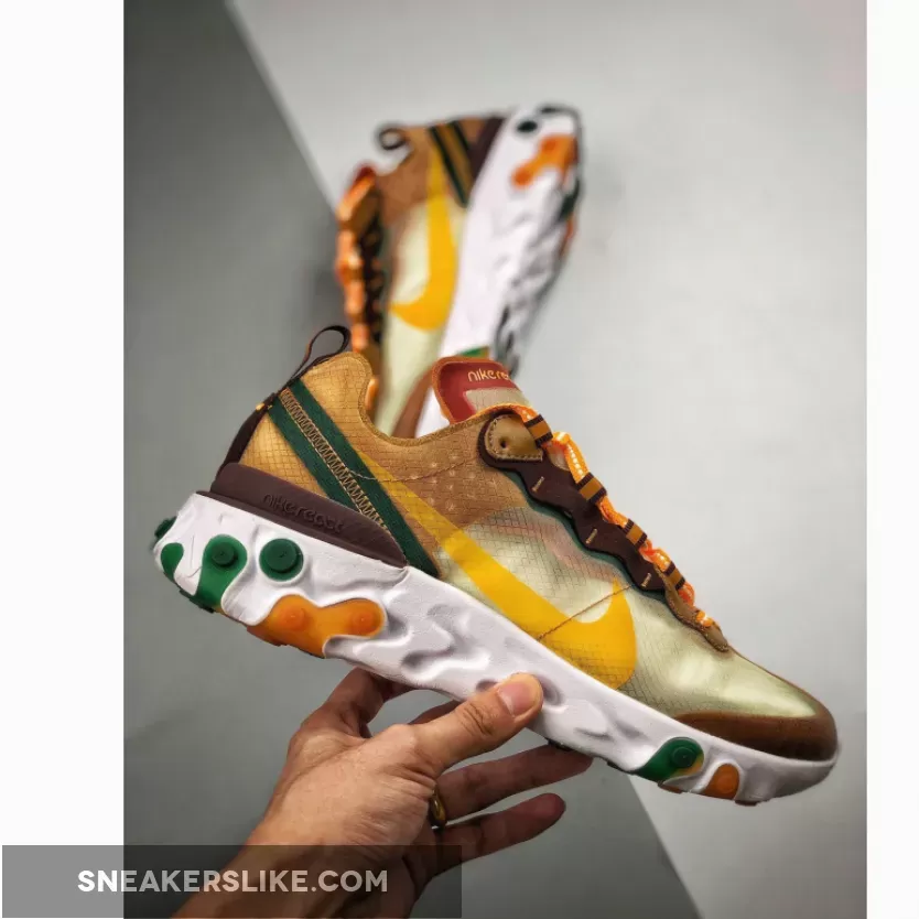 Nike React Element 87 Orange Peel CJ6897-113 Brand New