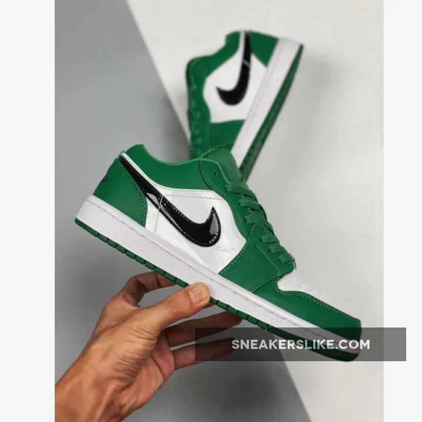 Air Jordan 1 Retro Low 'Pine Green' Unisex 553558-301 Pine Green/Black-White AJ1 / green jordan 1 low