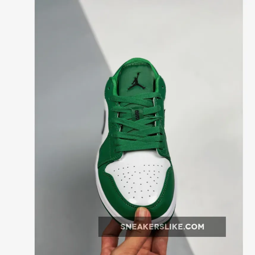 Air Jordan 1 Retro Low 'Pine Green' Unisex 553558-301 Pine Green/Black-White AJ1 / green jordan 1 low
