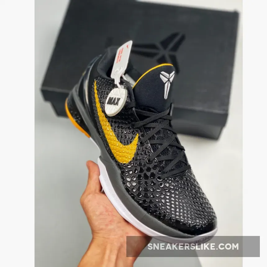 Nike Kobe 6 Protro 'Del Sol' Black/Dark Grey-White-Del Sol CW2190-001 / cheap kobe 6