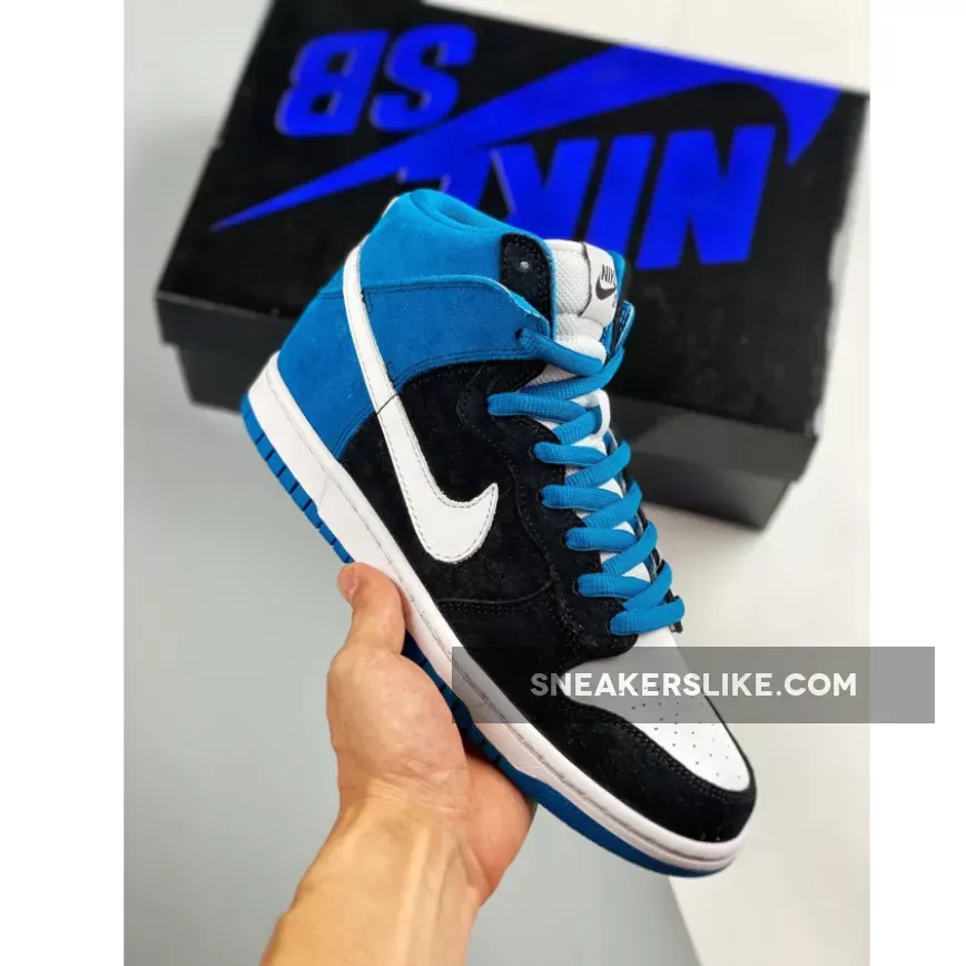 Nike SB Dunk High 'Send Help' Black/White-Blue Reef 305050-014 Restock
